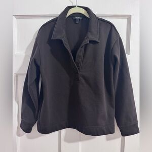 Polo Sweatshirt Chocolate Brown - Medium